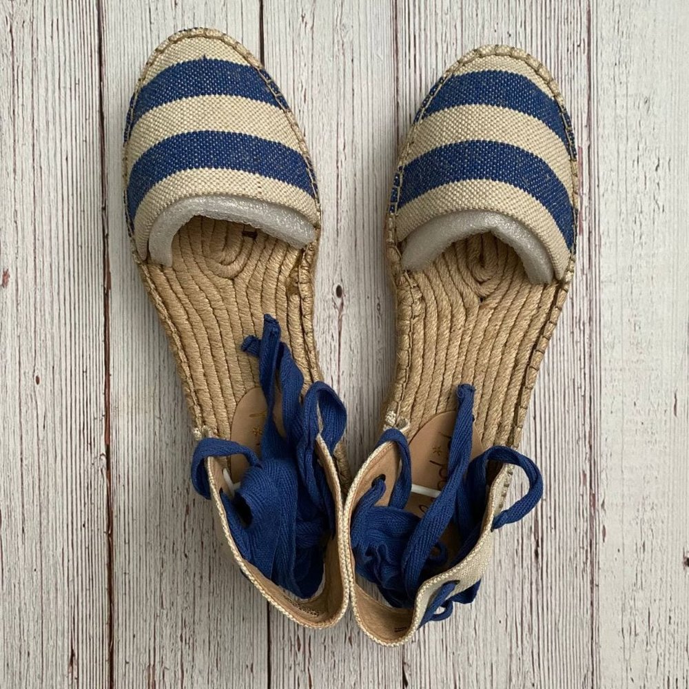 Splendid Espadrille Stripe Platform Shoes 8.5